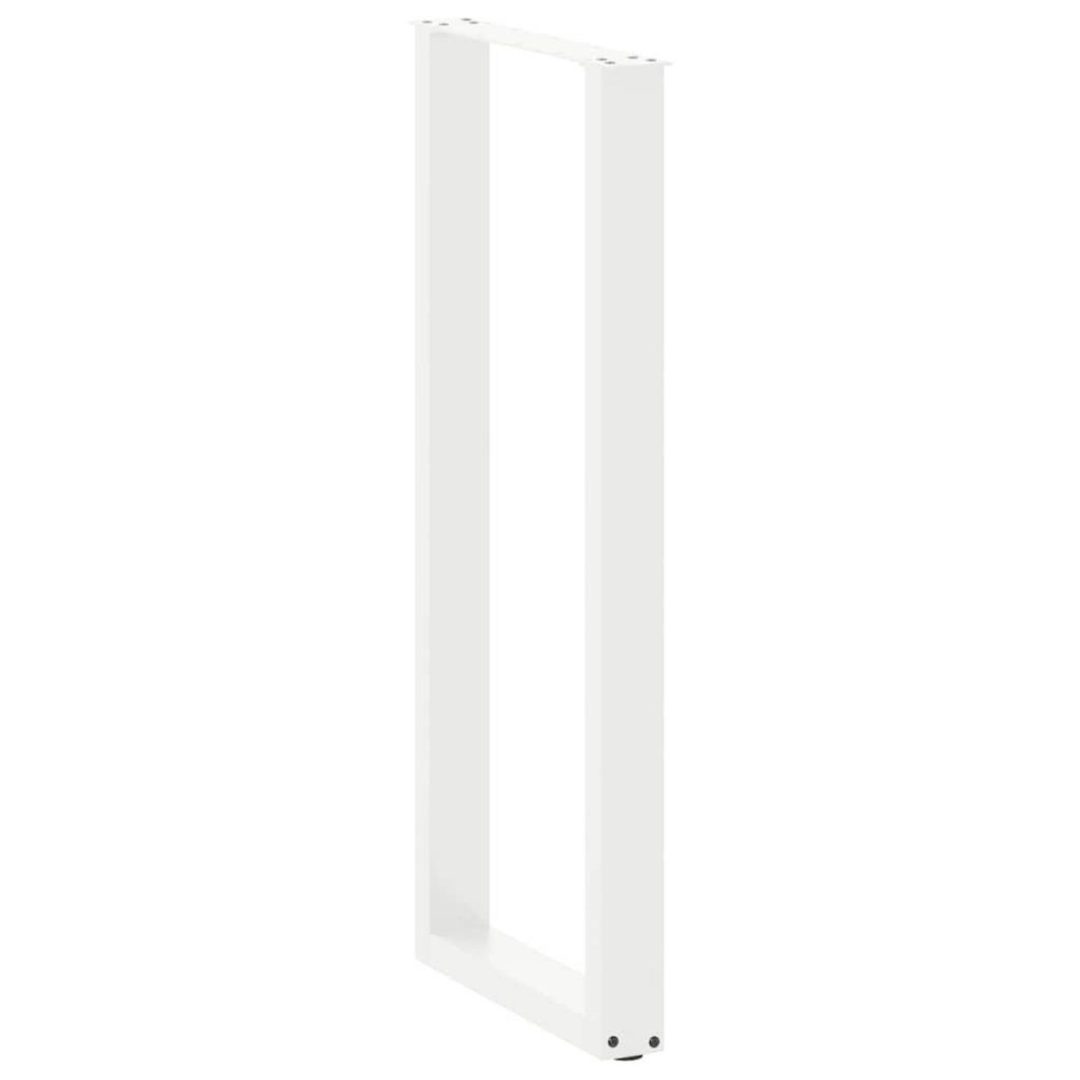 VIDAXL Pieds de table basse forme de U 2pcs blanc 50x(110-111)cm acier