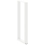 Voir la diapositive 4 : VIDAXL Pieds de table basse forme de U 2pcs blanc 50x(110-111)cm acier