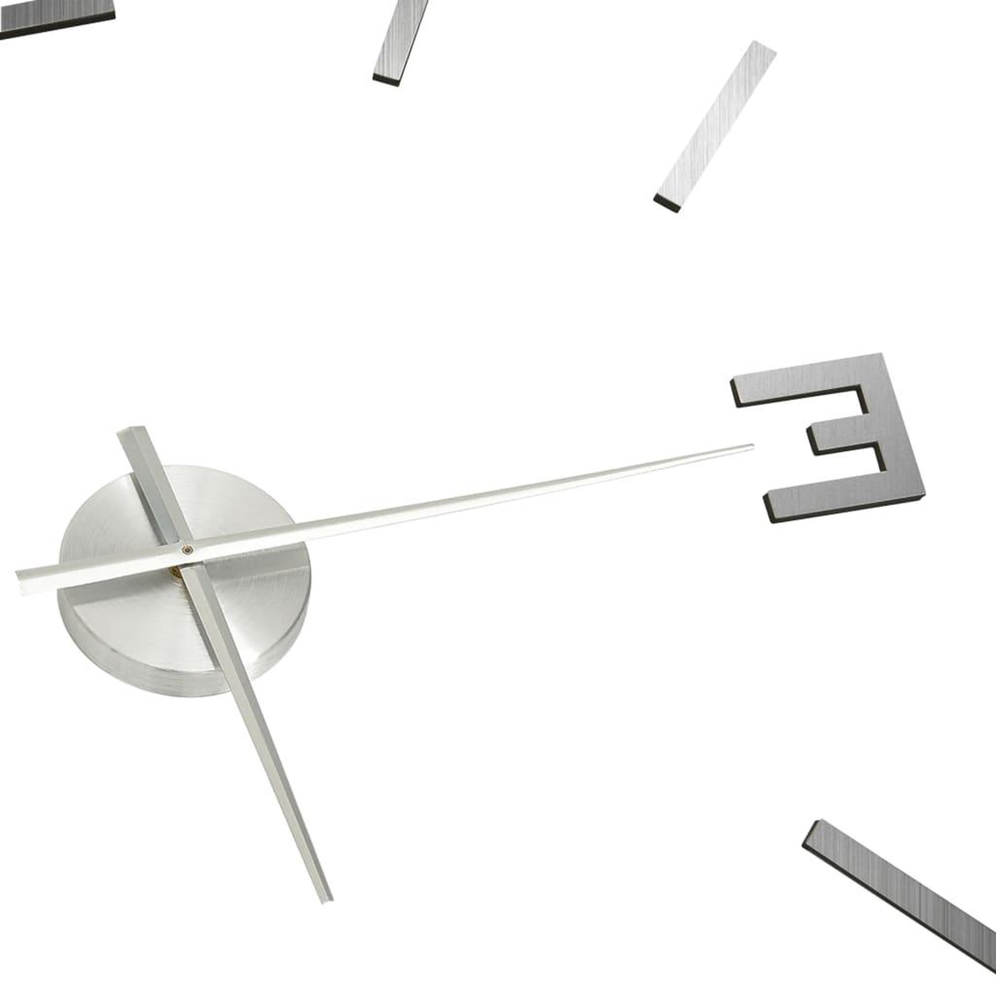 Voir la diapositive 4 : VIDAXL Horloge murale 3D Design moderne Argente 100 cm XXL