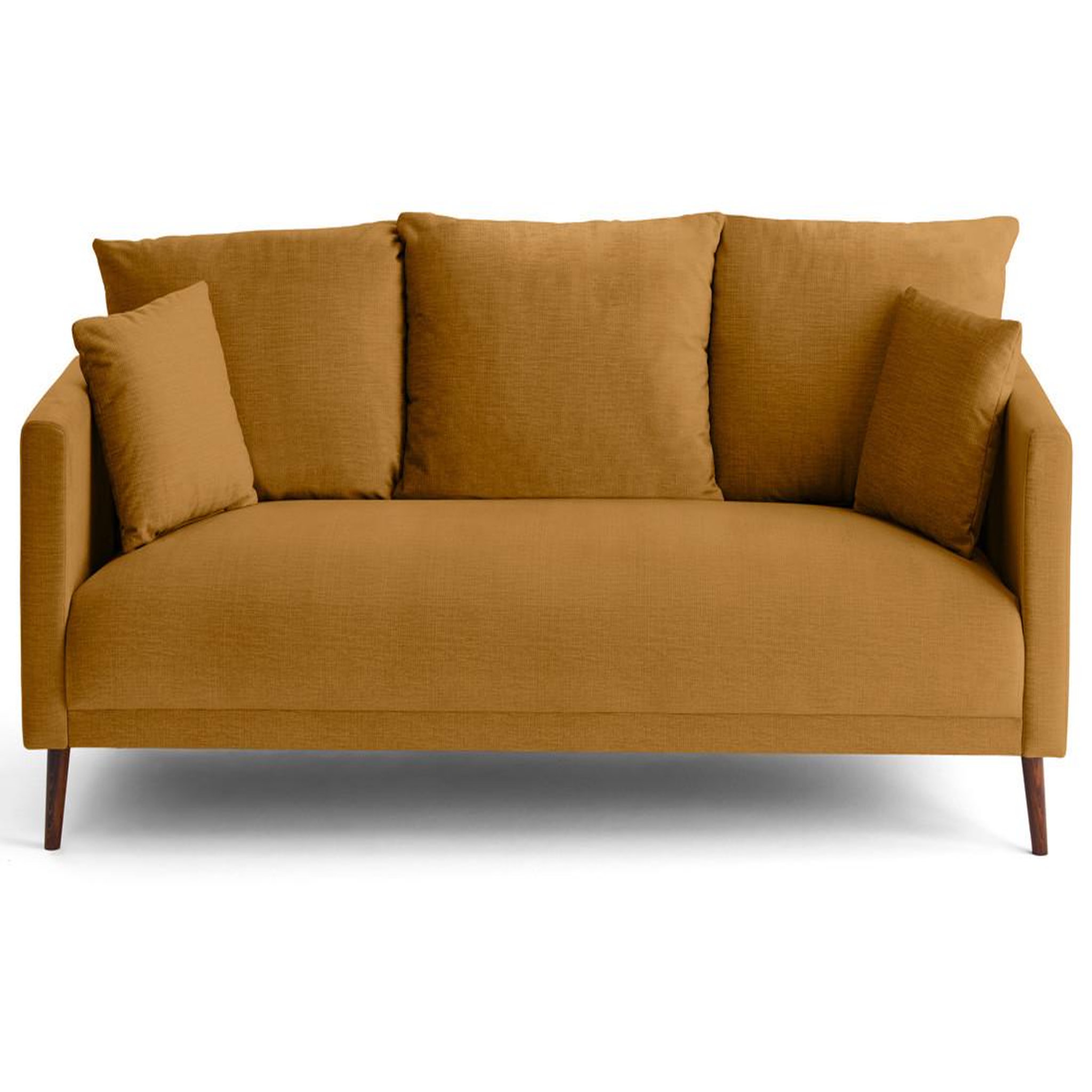 Voir la diapositive 1 : LISA DESIGN Ostrava - canapé droit 3 places en velours pieds en bois