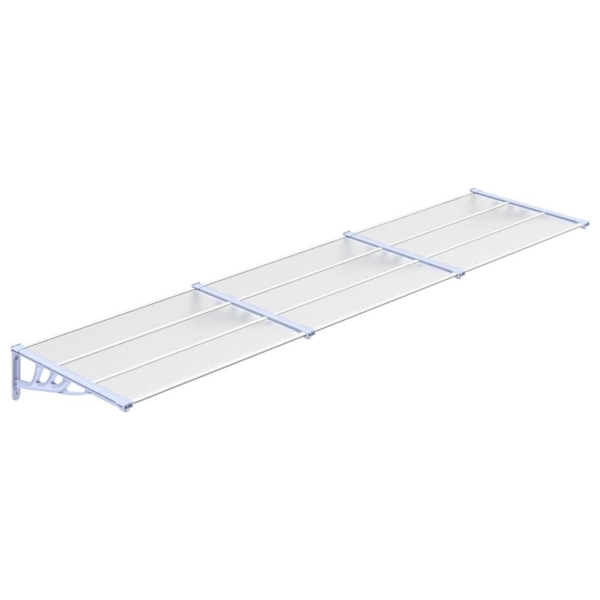 VIDAXL Auvent de porte Gris et transparent 358,5x90 cm Polycarbonate