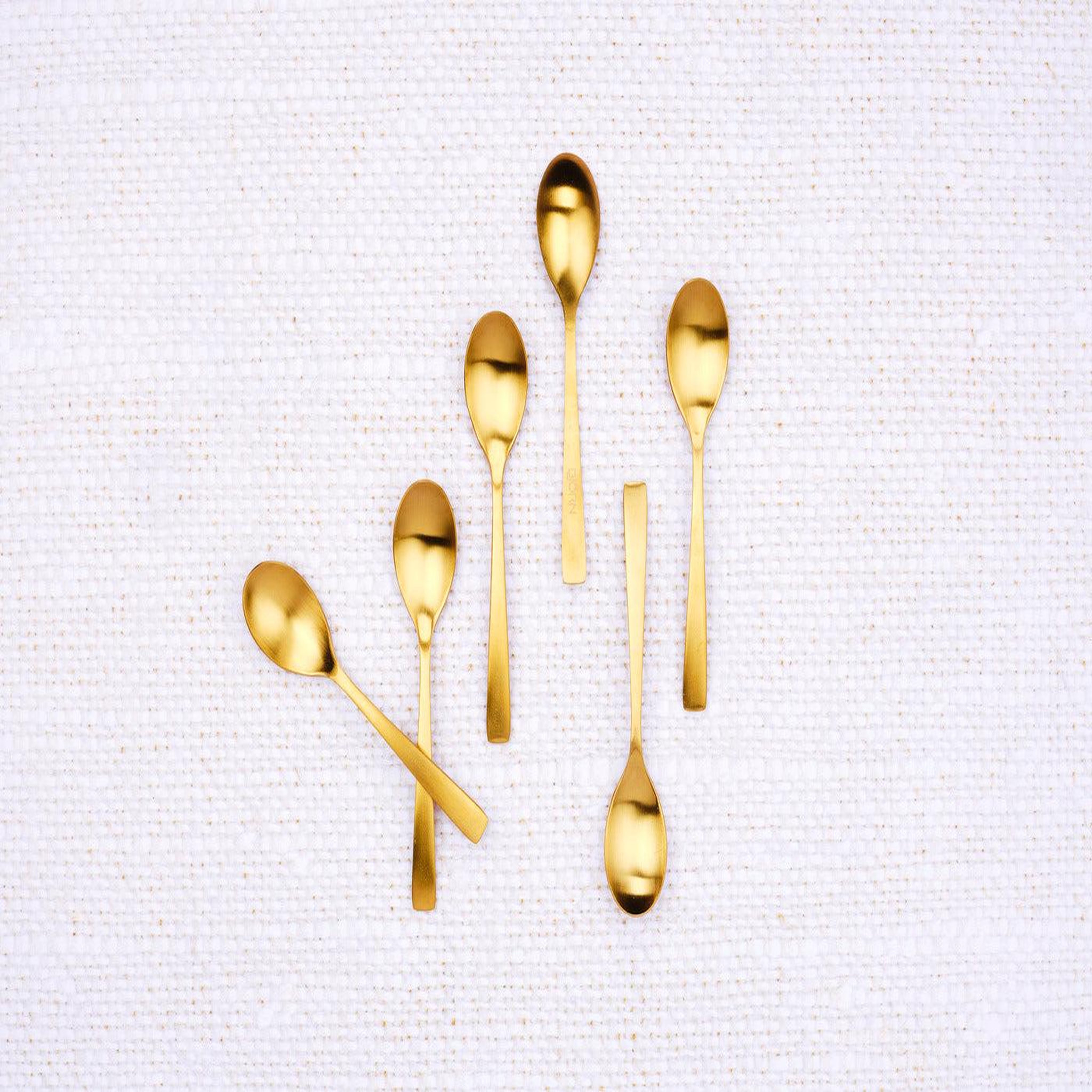 Voir la diapositive 3 : BJORN Coffret 6 petites cuillères OGLU - Gold