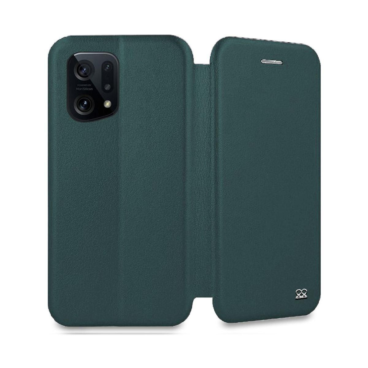 IBROZ Etui Oppo Find X5 Etui Cuir Kaki