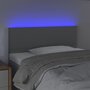 Voir la diapositive 3 : VIDAXL Tete de lit a LED Gris clair 90x5x78/88 cm Tissu