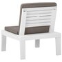 VIDAXL Chaise de salon de jardin avec coussin Plastique Blanc