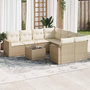 Voir la diapositive 1 : VIDAXL Salon de jardin avec coussins 9 pcs beige resine tressee