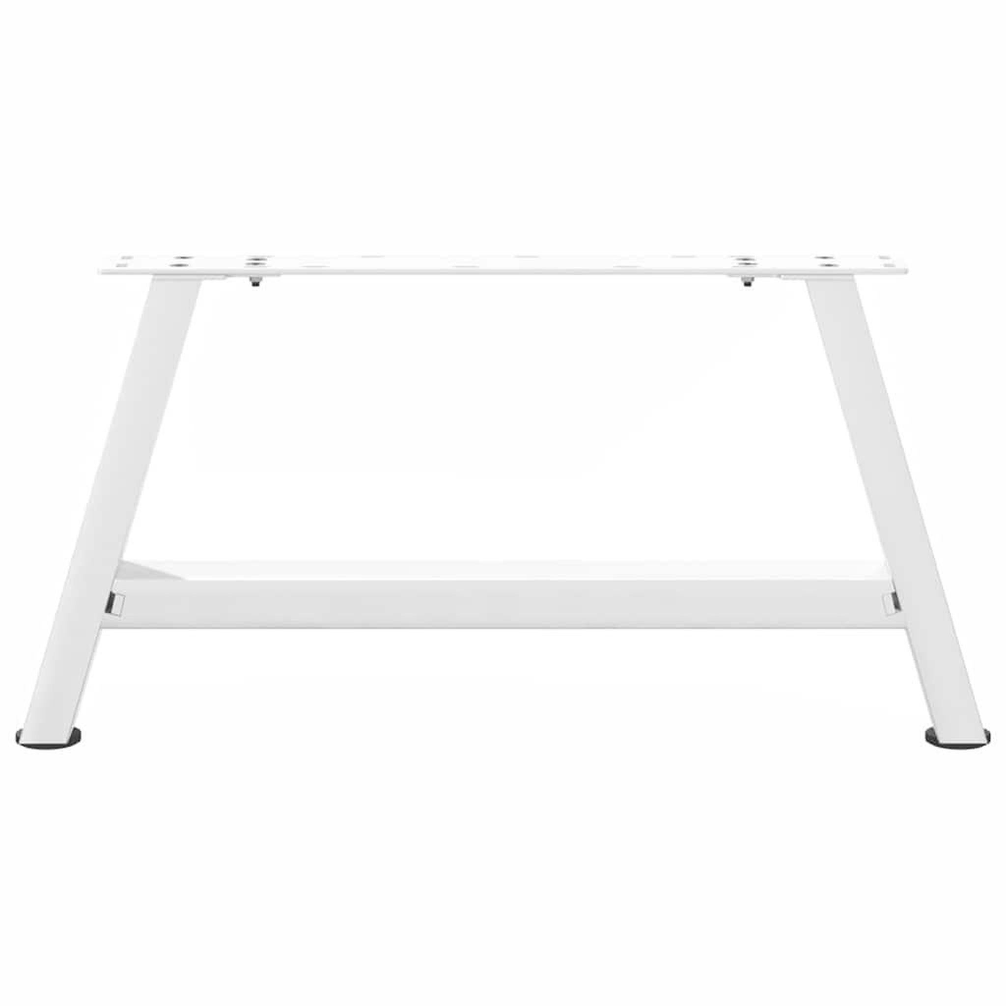 Voir la diapositive 5 : VIDAXL Pieds de table basse forme de A 2 pcs blanc 70x(30-31) cm acier