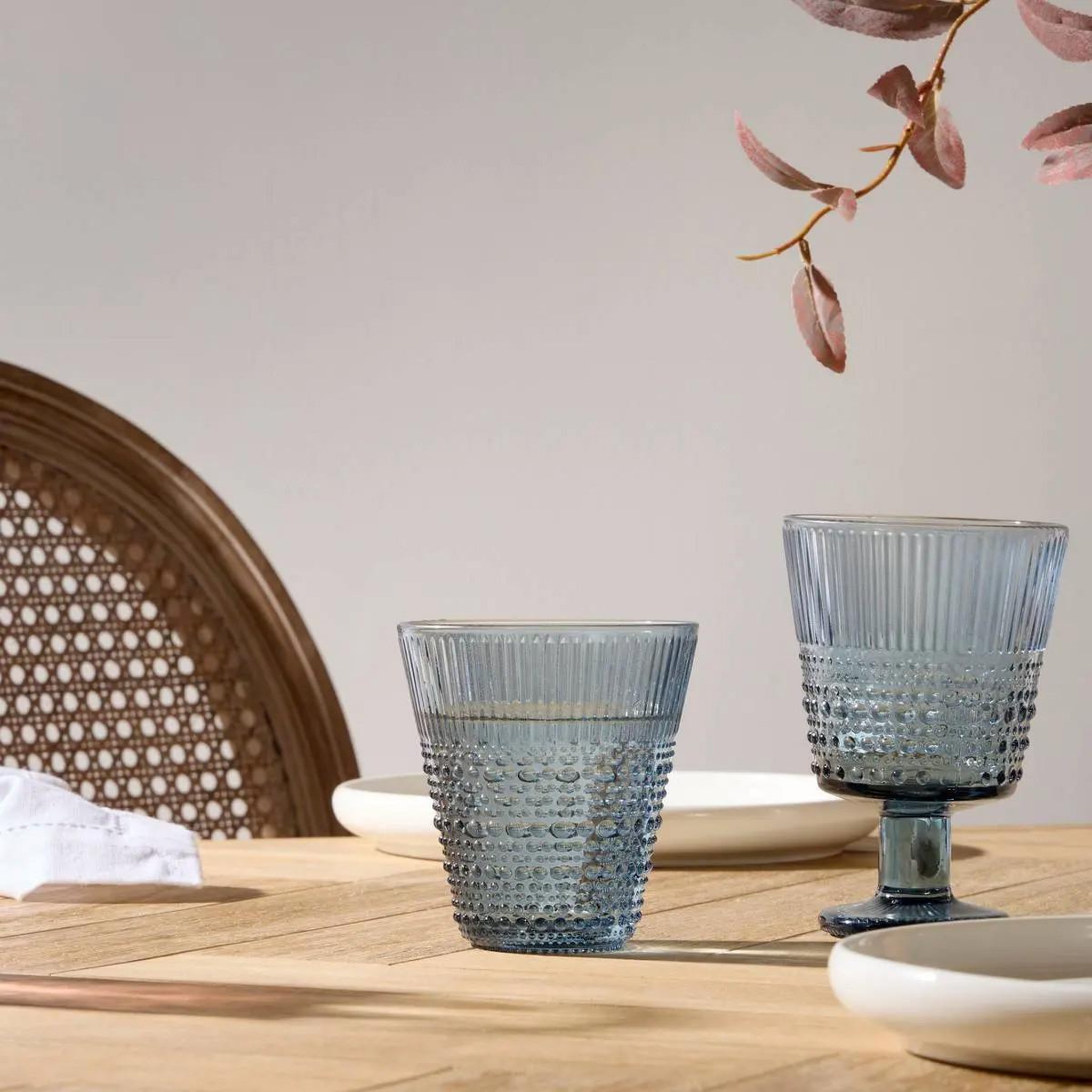 Voir la diapositive 3 : SECRET DE GOURMET Lot de 6 verres bas  joa  27cl bleu