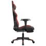 Voir la diapositive 4 : VIDAXL Chaise de jeu avec repose-pied Noir et rouge Similicuir