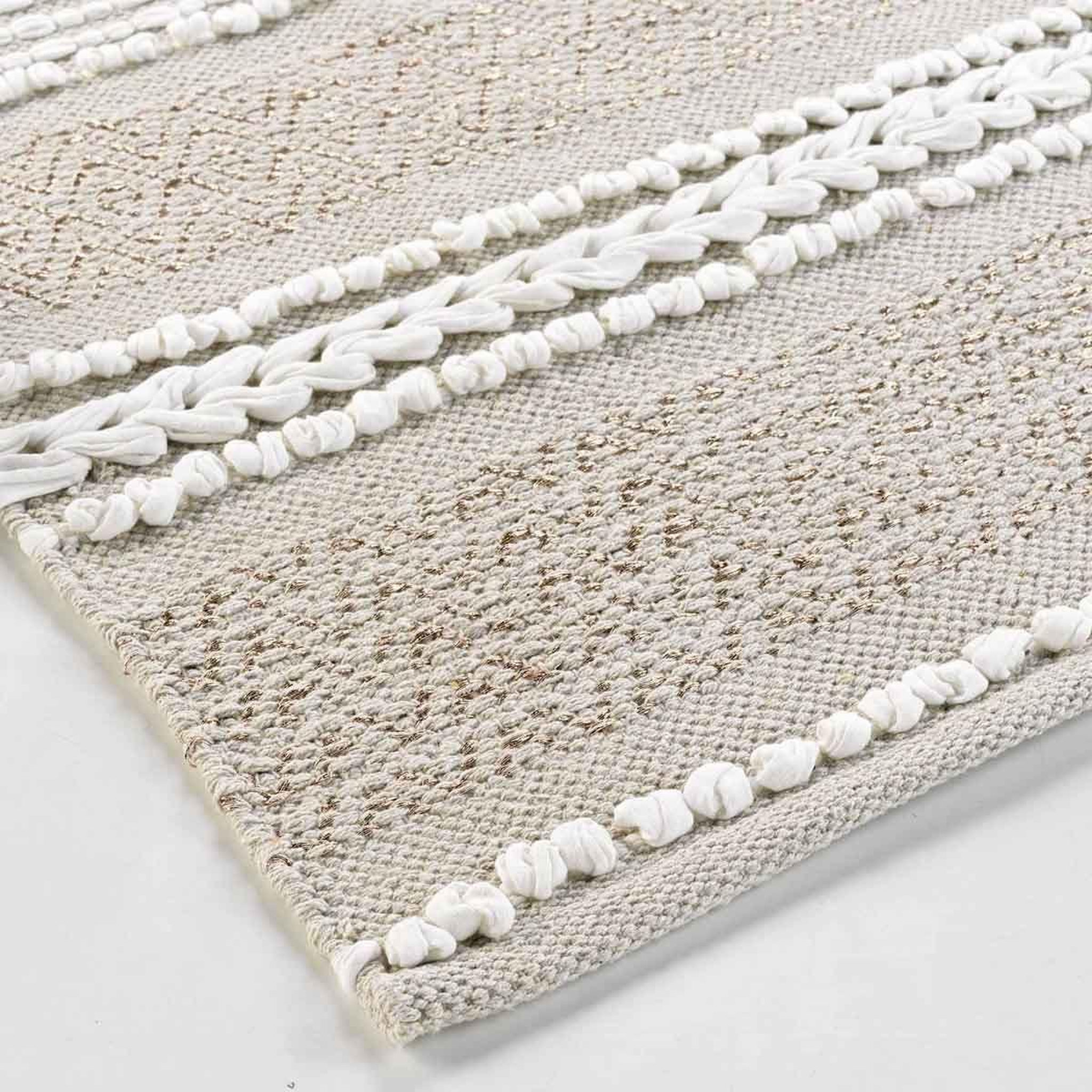 Voir la diapositive 2 : Douceur d'Intérieur Tapis déco  blanca  120x170cm naturel & blanc