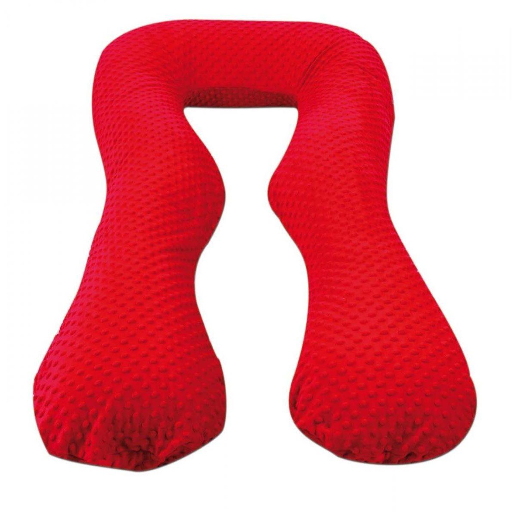 VELINDA Coussin Grossesse/Allaitement forme en U rouge