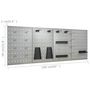 Voir la diapositive 6 : VIDAXL Panneaux perfores muraux 4 pcs 40x58 cm Acier