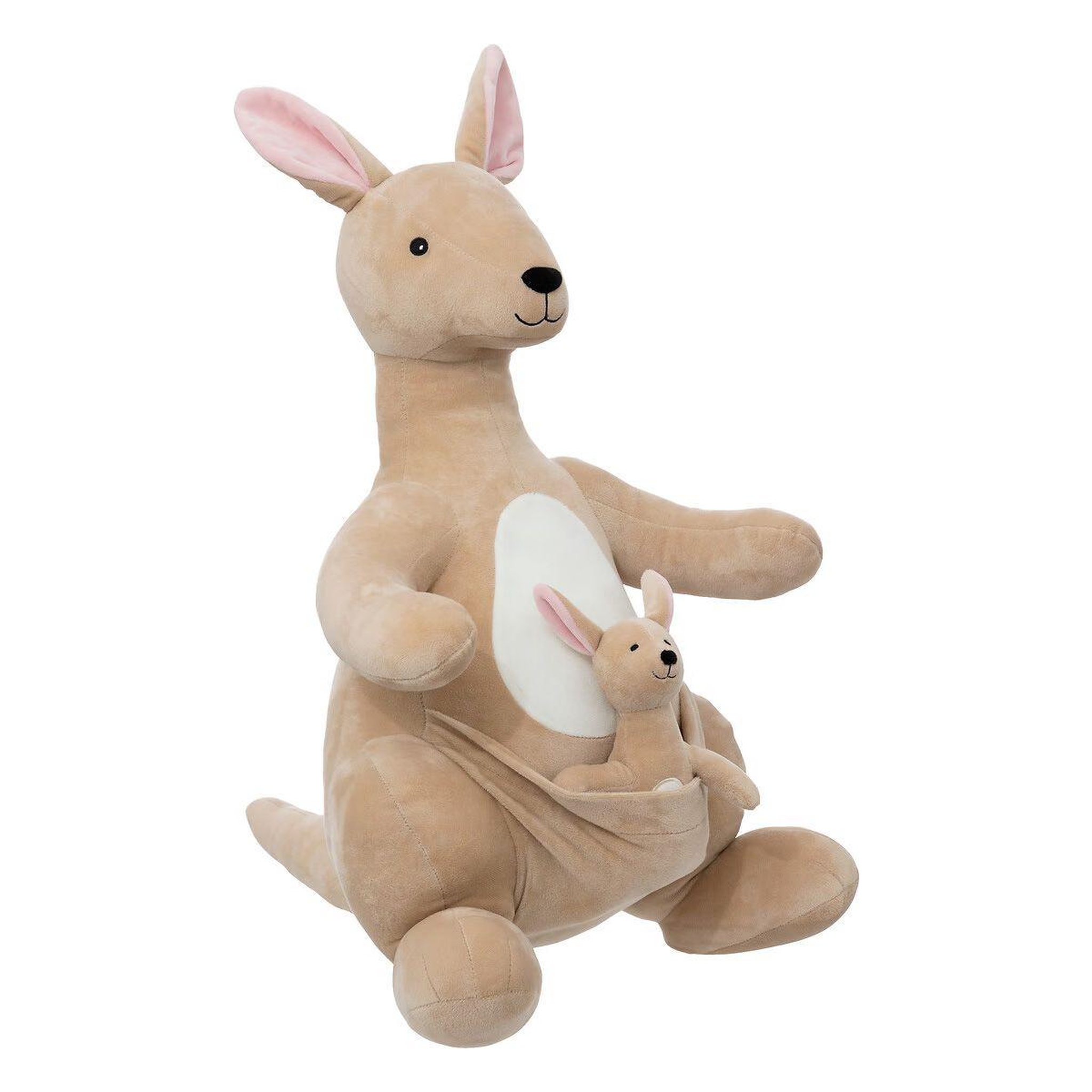 Voir la diapositive 1 : Atmosphera Kids Peluche enfant kangourou xl  blake  63cm beige