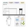 Voir la diapositive 2 : LECHUZA Delta Premium 40 - kit complet, rouge scarlet brillant 75 cm