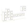 Voir la diapositive 5 : Paris Prix Meuble TV Mural Design  Switch III  330cm Gris & Noir