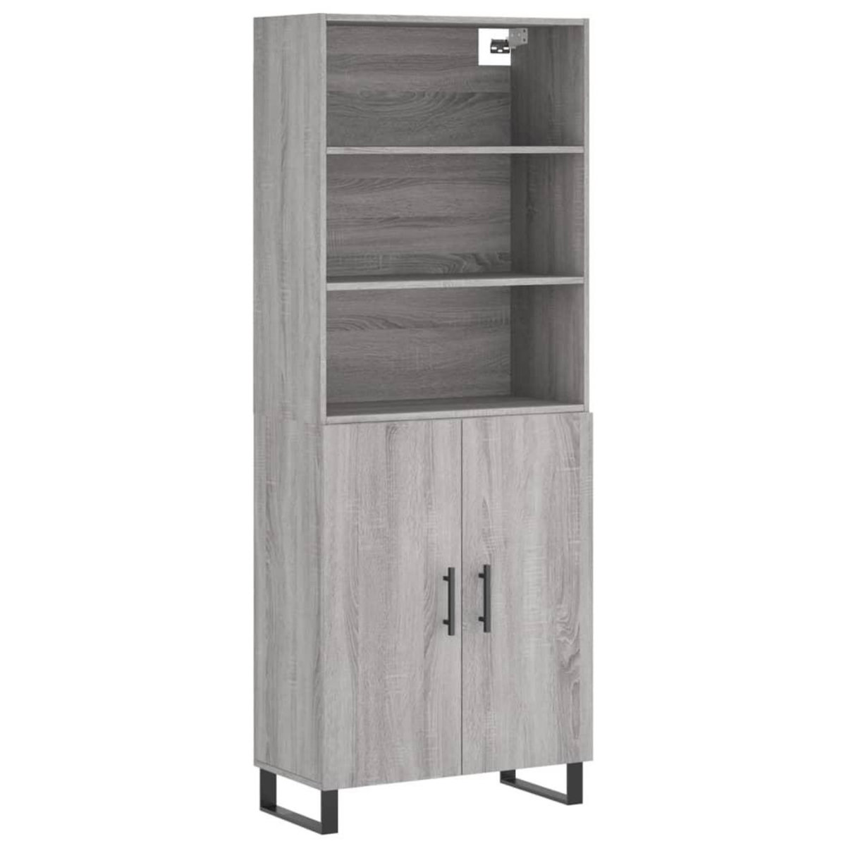 VIDAXL Buffet haut Sonoma gris 69,5x34x180 cm Bois d'ingenierie