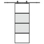 Voir la diapositive 2 : VIDAXL Porte coulissante kit quincaillerie noir 76x205 cm verre trempe