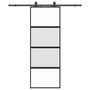 Voir la diapositive 2 : VIDAXL Porte coulissante kit quincaillerie noir 76x205 cm verre trempe