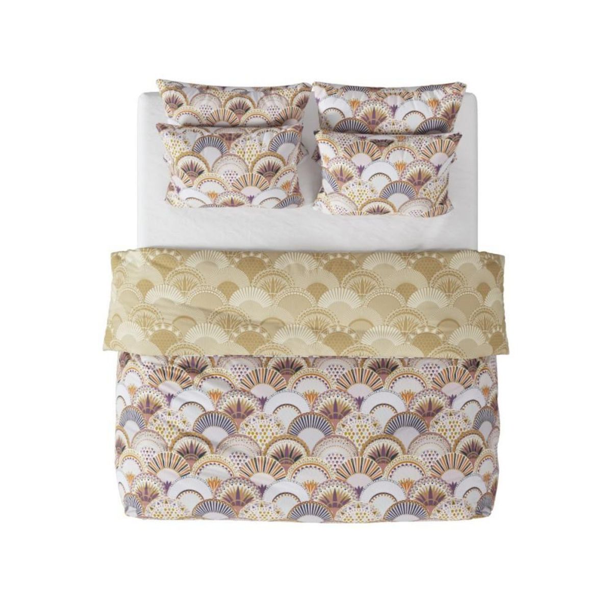 ATMOSPHERA Housse de couette 240x220 Aikupito + 2 taies coton 57 fils