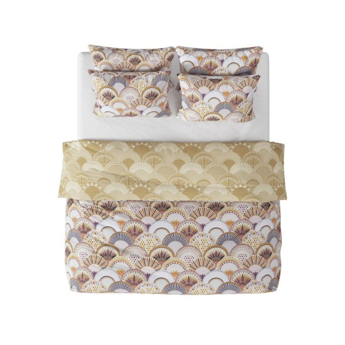 ATMOSPHERA Housse de couette 240x220 Aikupito + 2 taies coton 57 fils