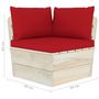 Voir la diapositive 6 : VIDAXL Salon de jardin palette 5 pcs avec coussins bois d'epicea