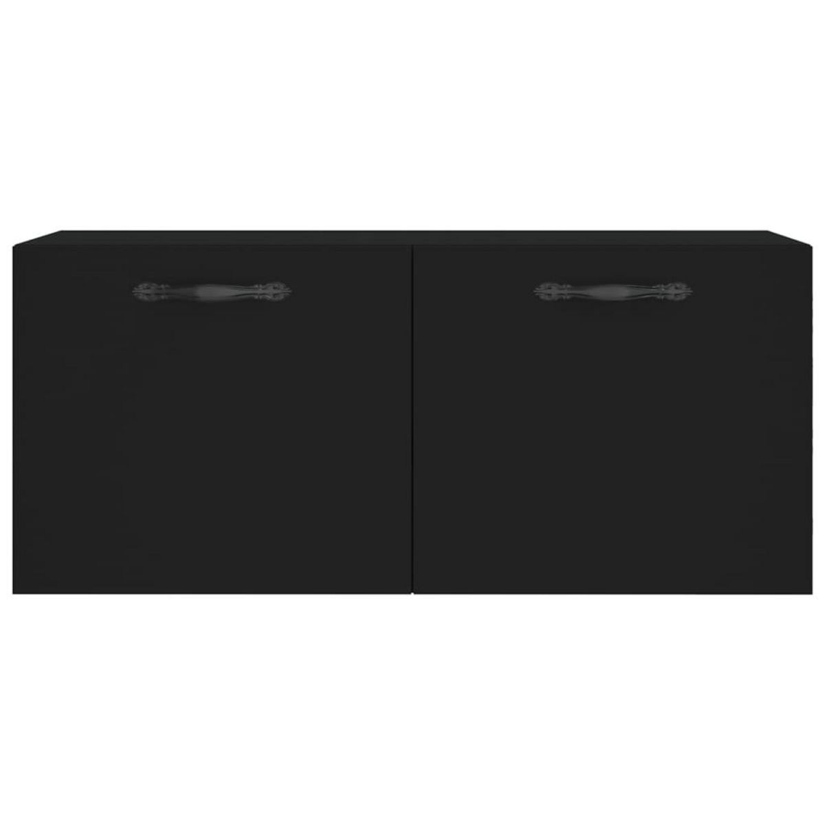 VIDAXL Armoire murale noir 80x36,5x35 cm bois d'ingenierie