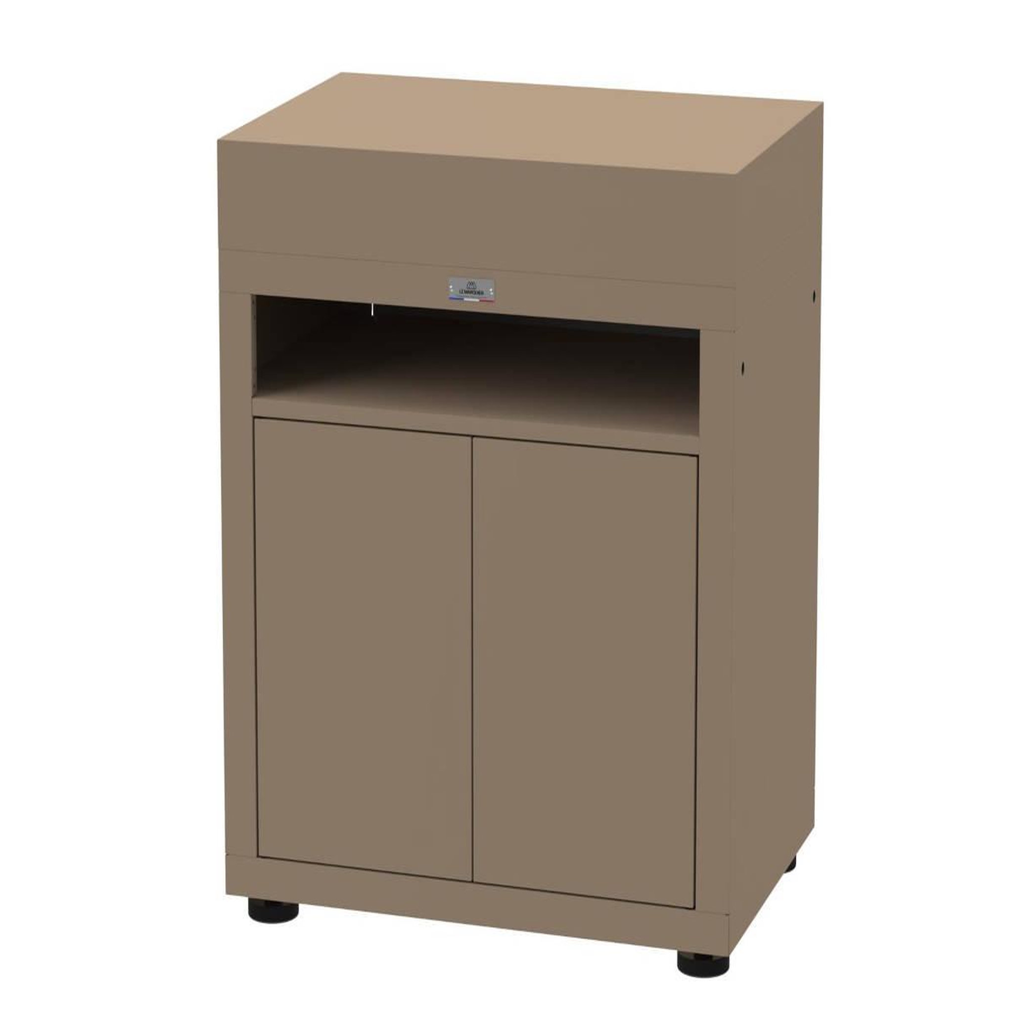 Le marquier Meuble cuisine extérieure taupe avec tablette 80 x 55 cm - Le Marquier