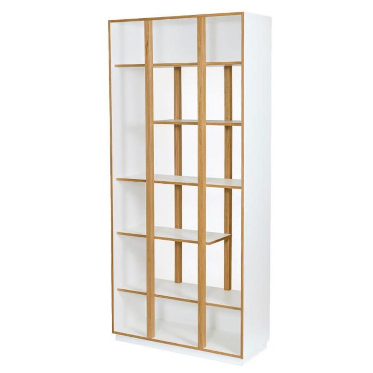 Paris Prix Bibliothèque Design 6 Étagères  Newbury  210cm Chêne & Blanc