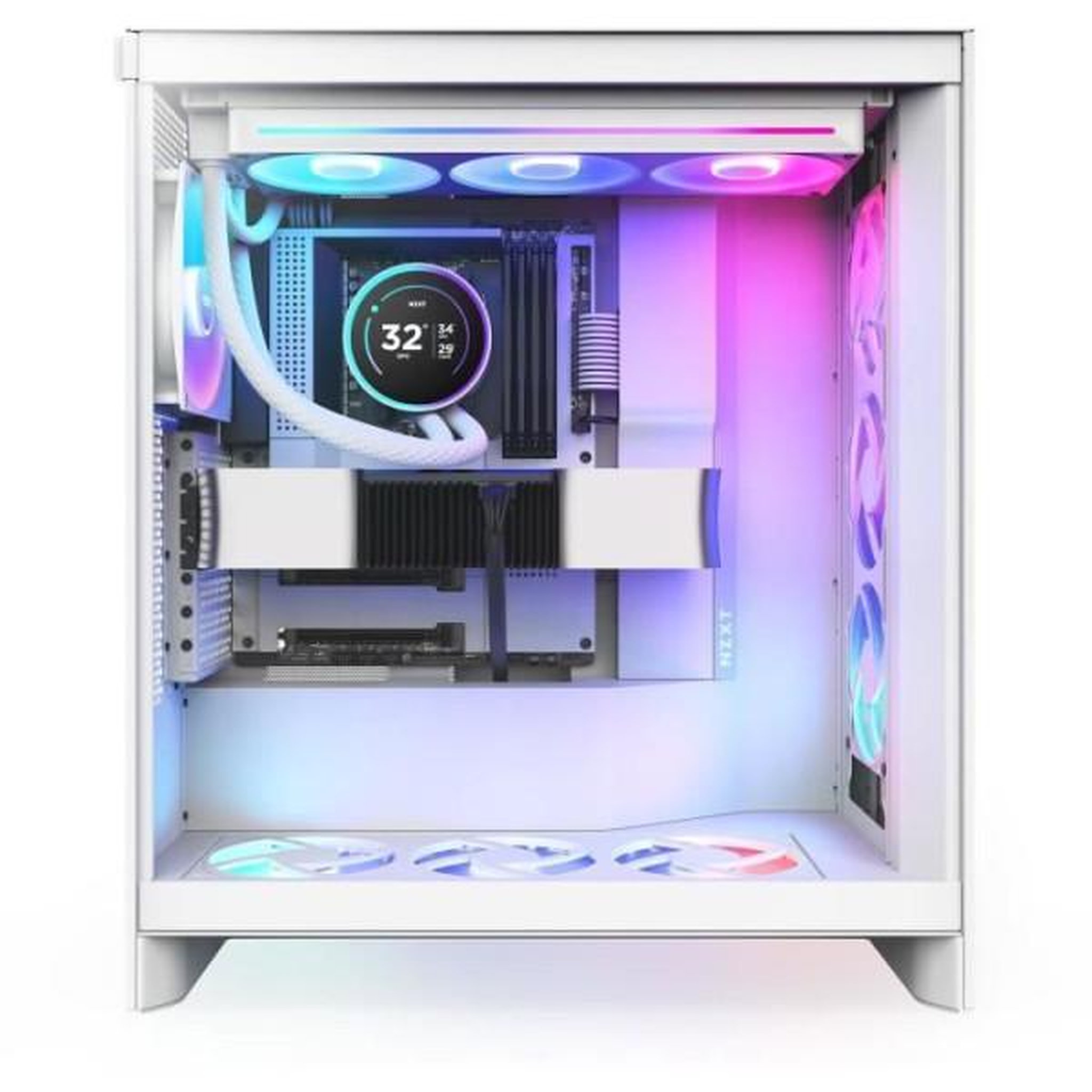 Voir la diapositive 2 : NZXT Watercooling - NZXT - RL-KR36E-W2 - Kraken Elite 360 RGB - Écran 2.72, panneau RGB personnalisable et ventilateurs RGB - Blanc