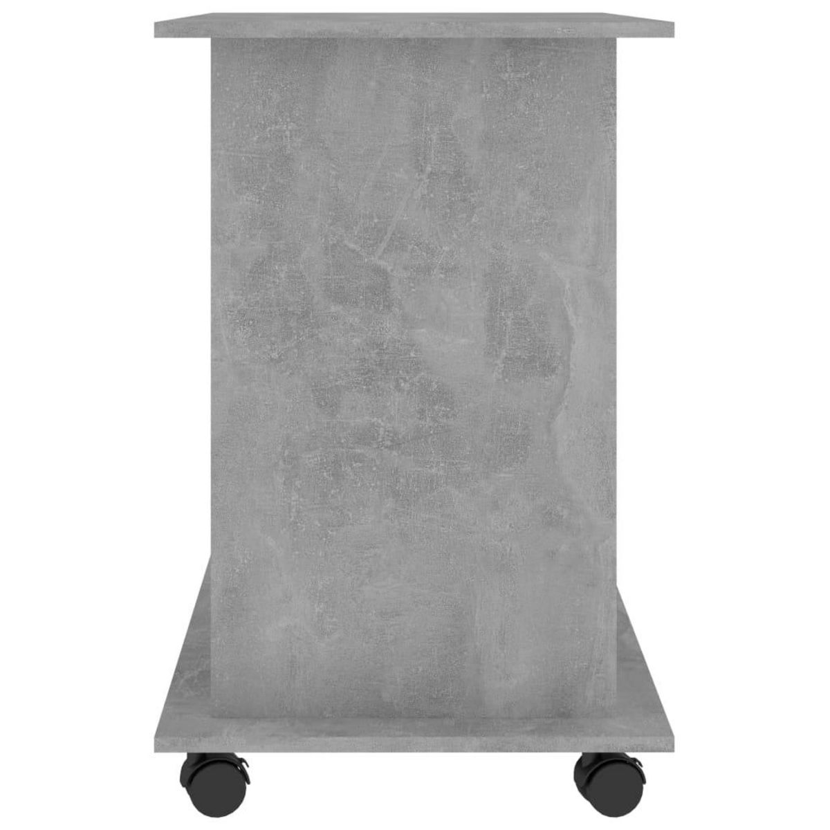 VIDAXL Bureau d'ordinateur Gris beton 80x50x75 cm Bois d'ingenierie