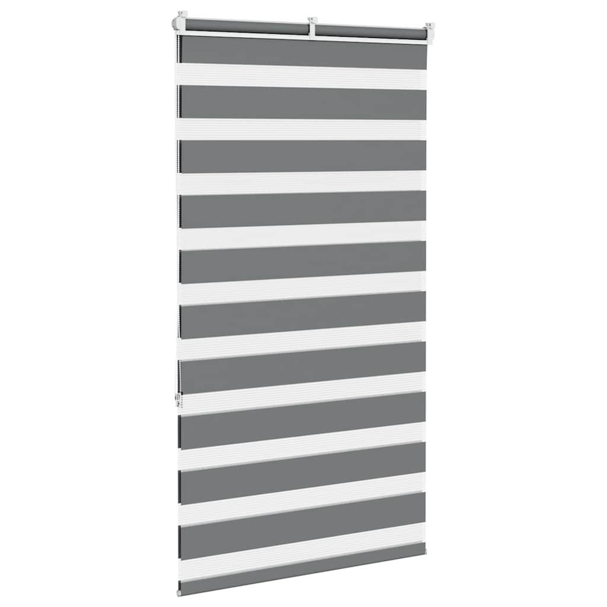 Voir la diapositive 4 : VIDAXL Store zebre gris fonce largeur du tissu 85,9 cm polyester