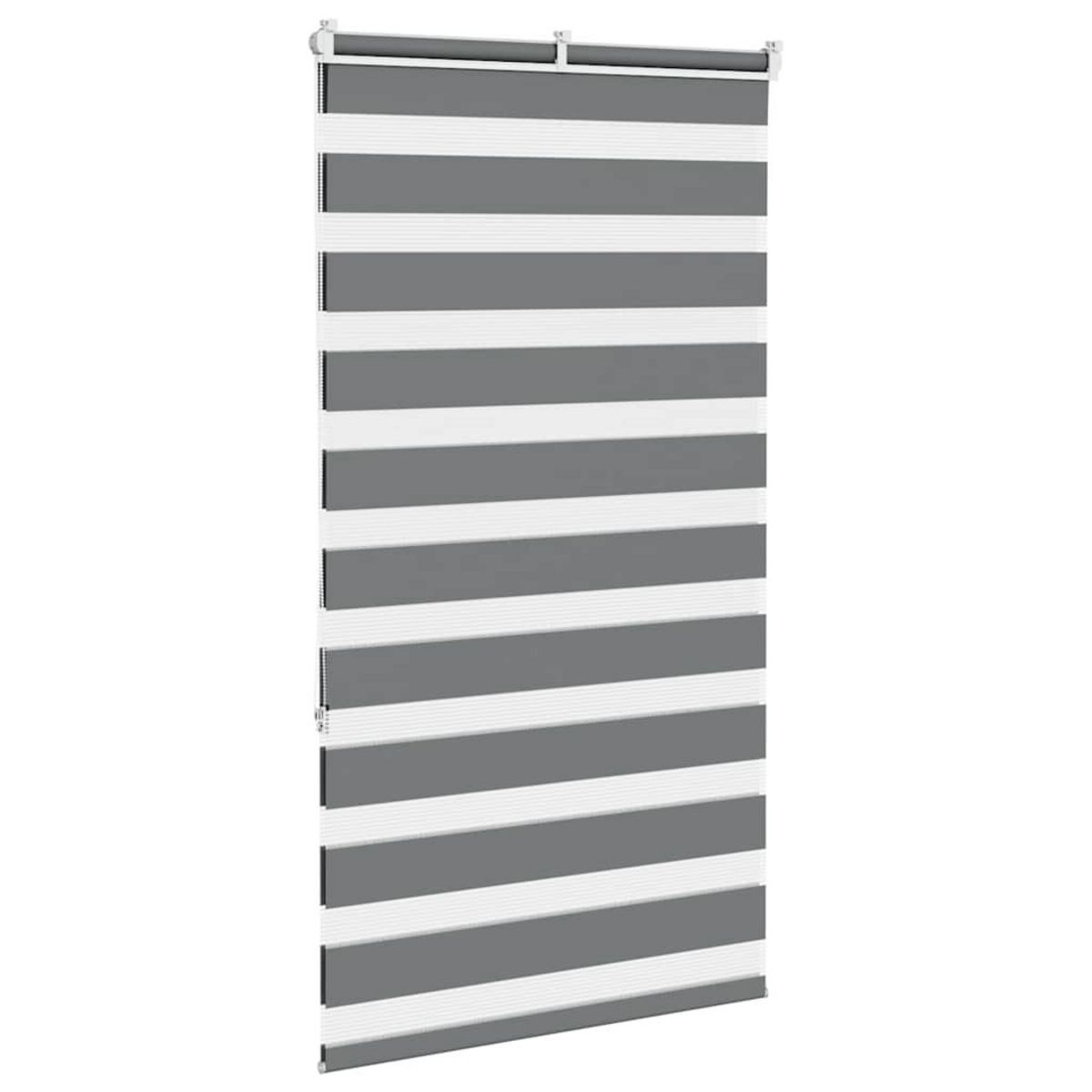VIDAXL Store zebre gris fonce largeur du tissu 85,9 cm polyester