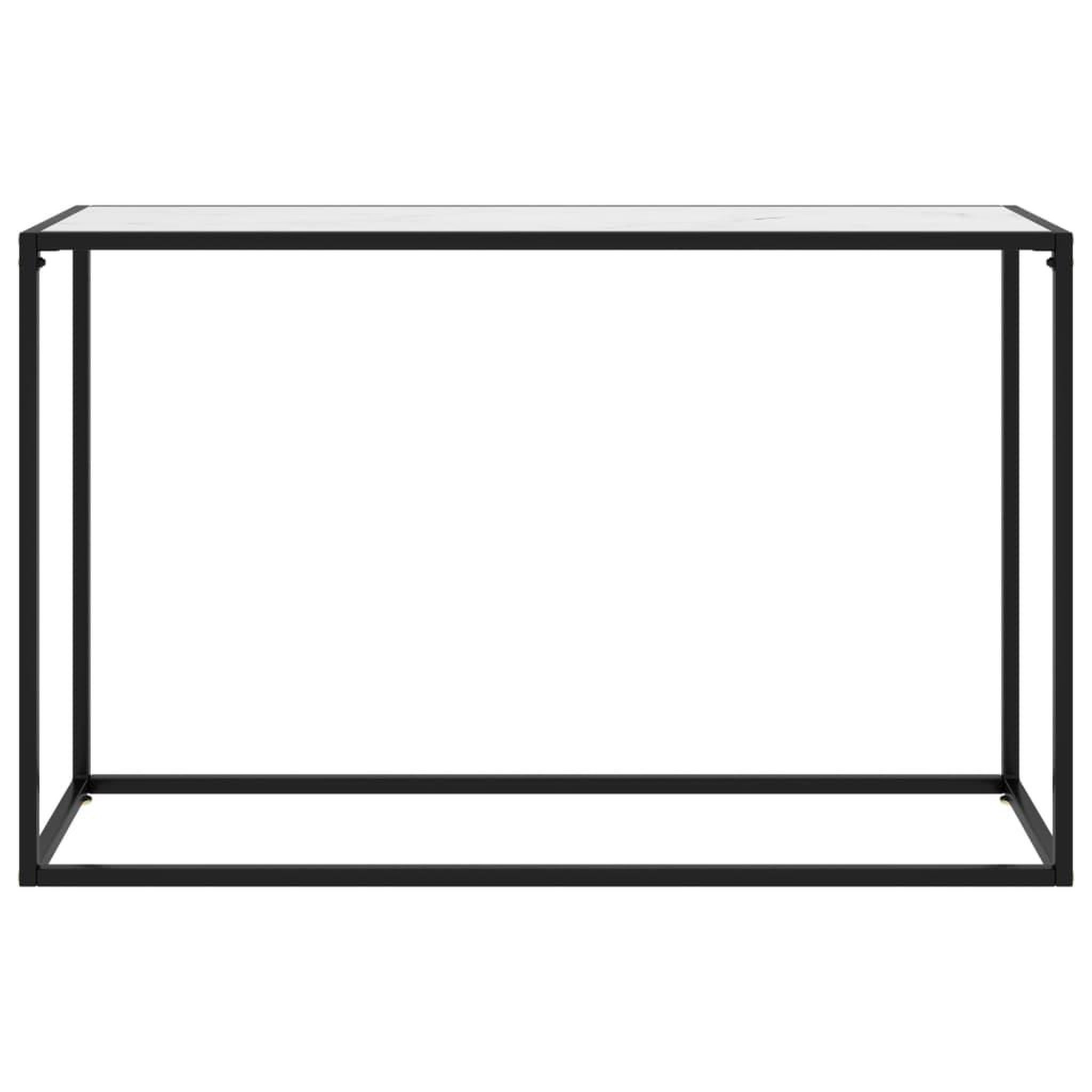 Voir la diapositive 2 : VIDAXL Table console Blanc 120x35x75 cm Verre trempe