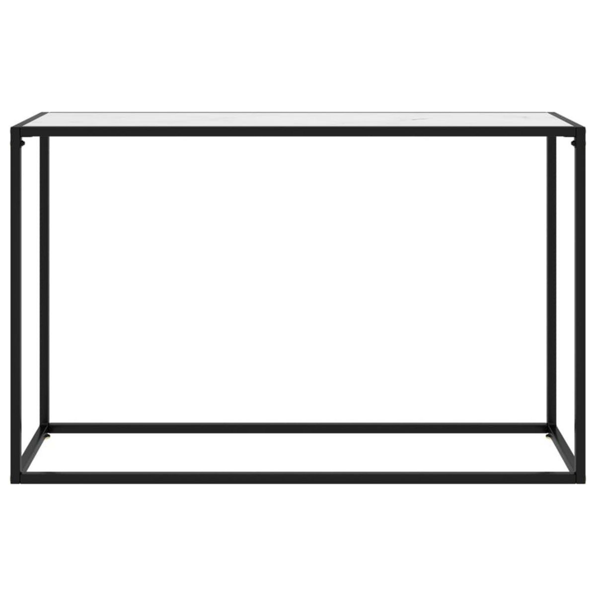 VIDAXL Table console Blanc 120x35x75 cm Verre trempe