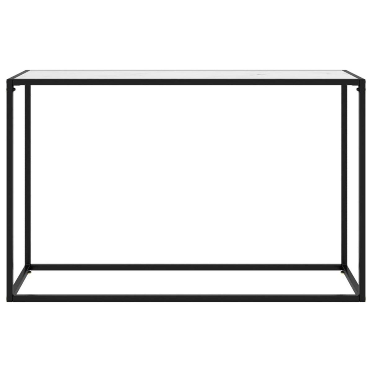 VIDAXL Table console Blanc 120x35x75 cm Verre trempe