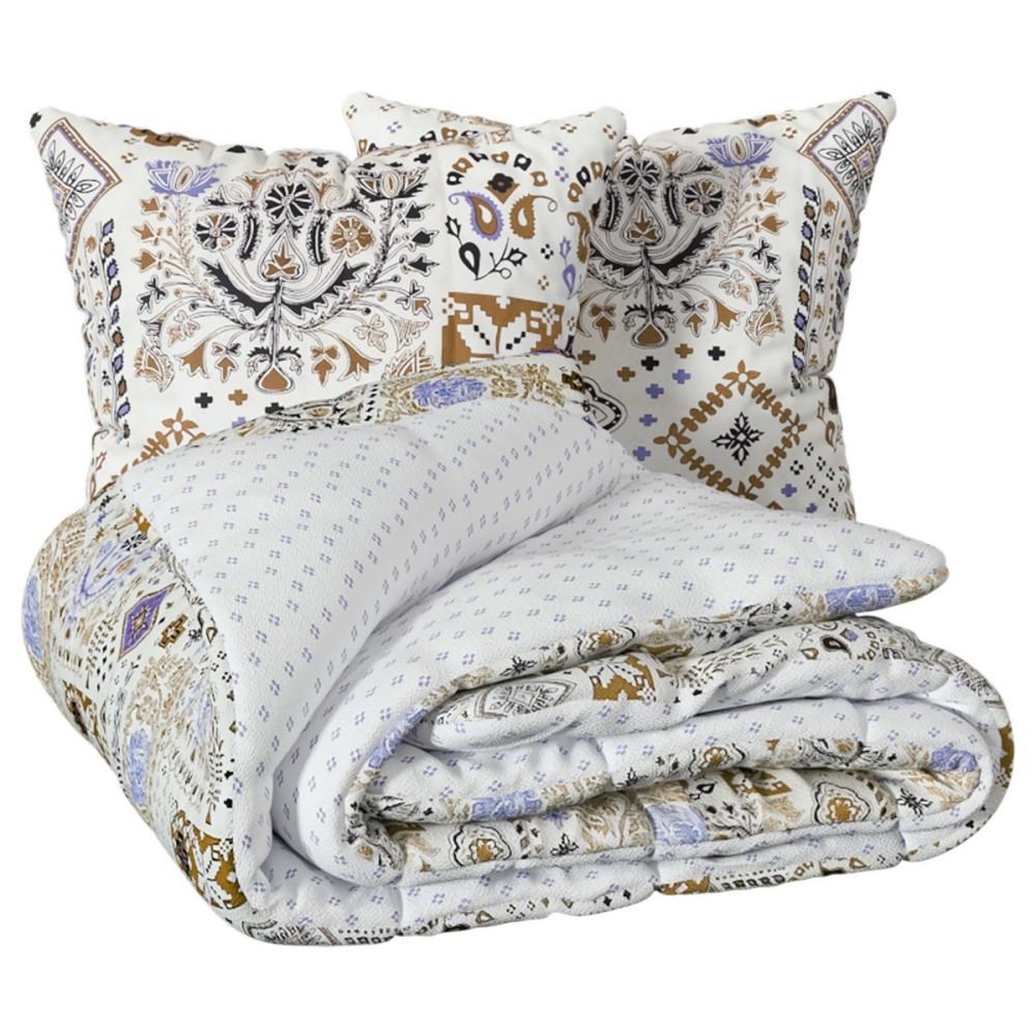 Voir la diapositive 2 : ATMOSPHERA Housse de couette 260x240 + 2 taies coton KHAFU