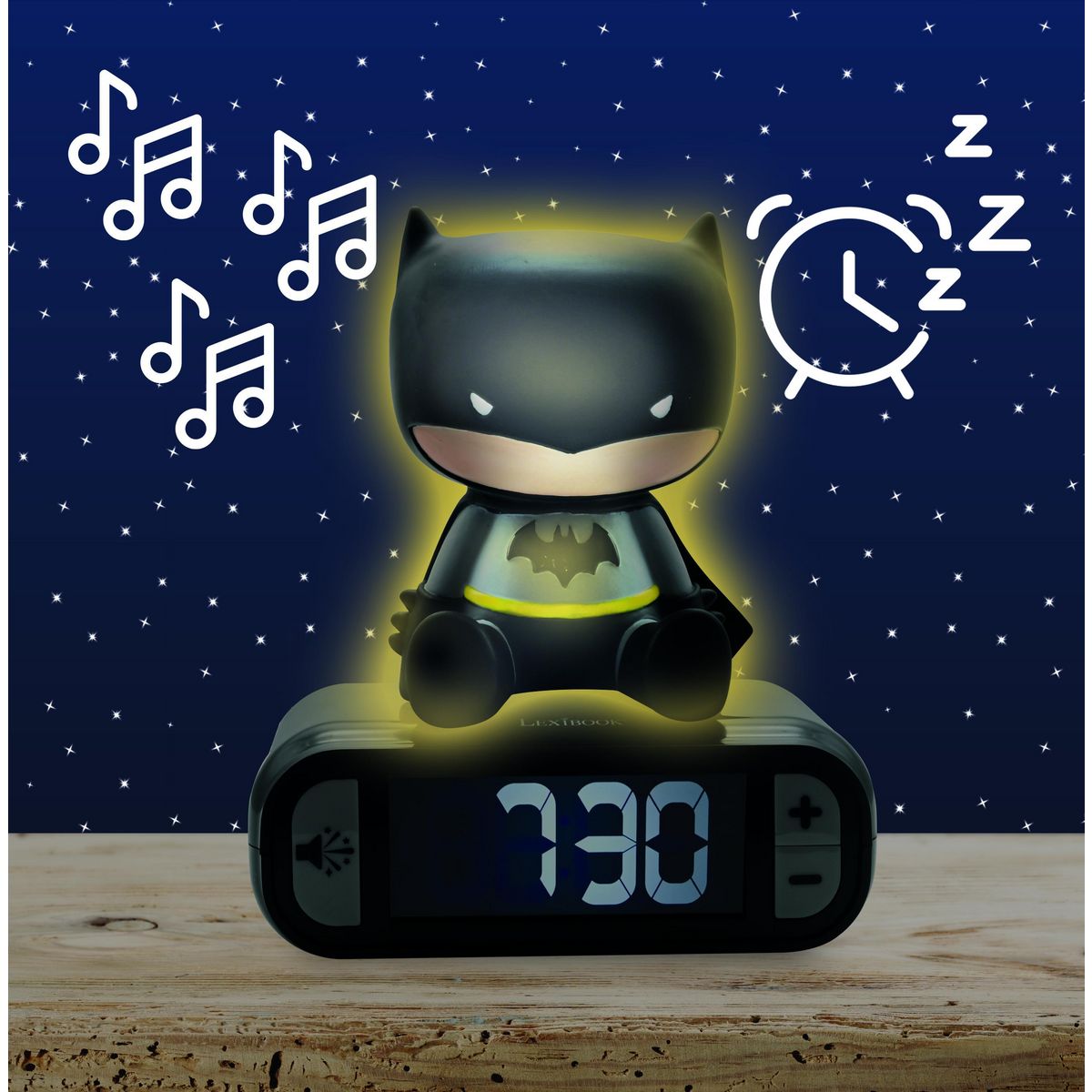 Lexibook Réveil avec veilleuse Batman en 3D