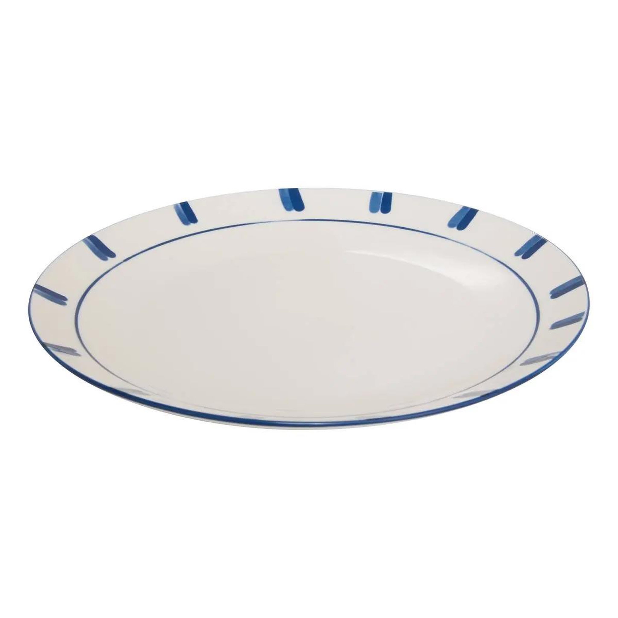 Voir la diapositive 2 : SECRET DE GOURMET Lot de 6 assiettes plates  océania  27cm bleu