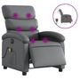 Voir la diapositive 2 : VIDAXL Fauteuil de massage inclinable electrique gris similicuir