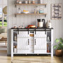 Voir la diapositive 4 : MERAX Buffet 2 porte(s) 3 tiroir(s) - 120 cm blanc mdf