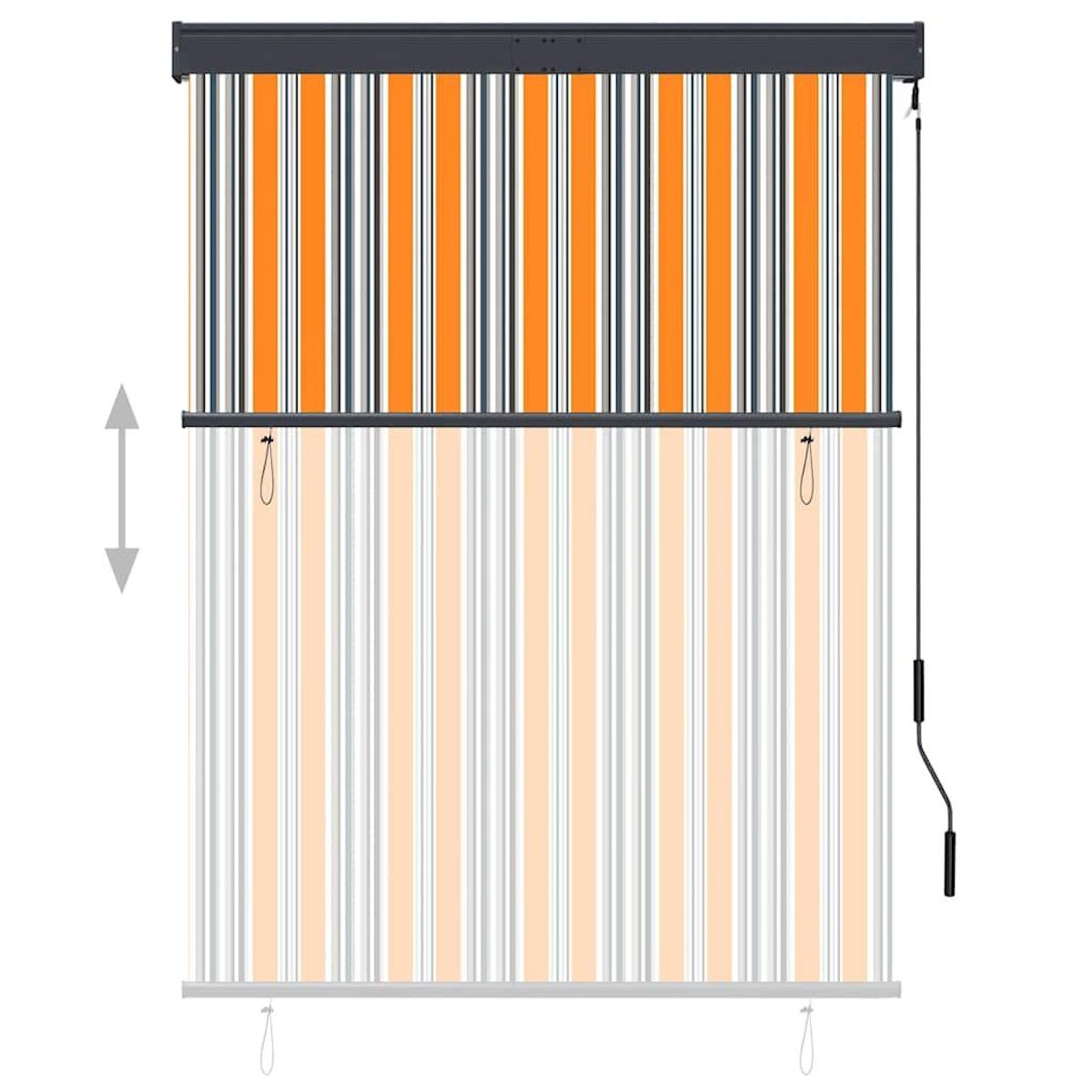 VIDAXL Store roulant d'exterieur 120x250 cm Jaune et bleu