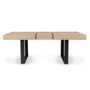 Voir la diapositive 3 : ID MARKET Table à manger extensible rectangle PHOENIX 4-8 personnes bois et noir 160-200 cm