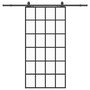 Voir la diapositive 2 : VIDAXL Porte coulissante kit de quincaillerie noir 102x205cm verre ESG