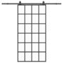 Voir la diapositive 2 : VIDAXL Porte coulissante kit de quincaillerie noir 102x205cm verre ESG