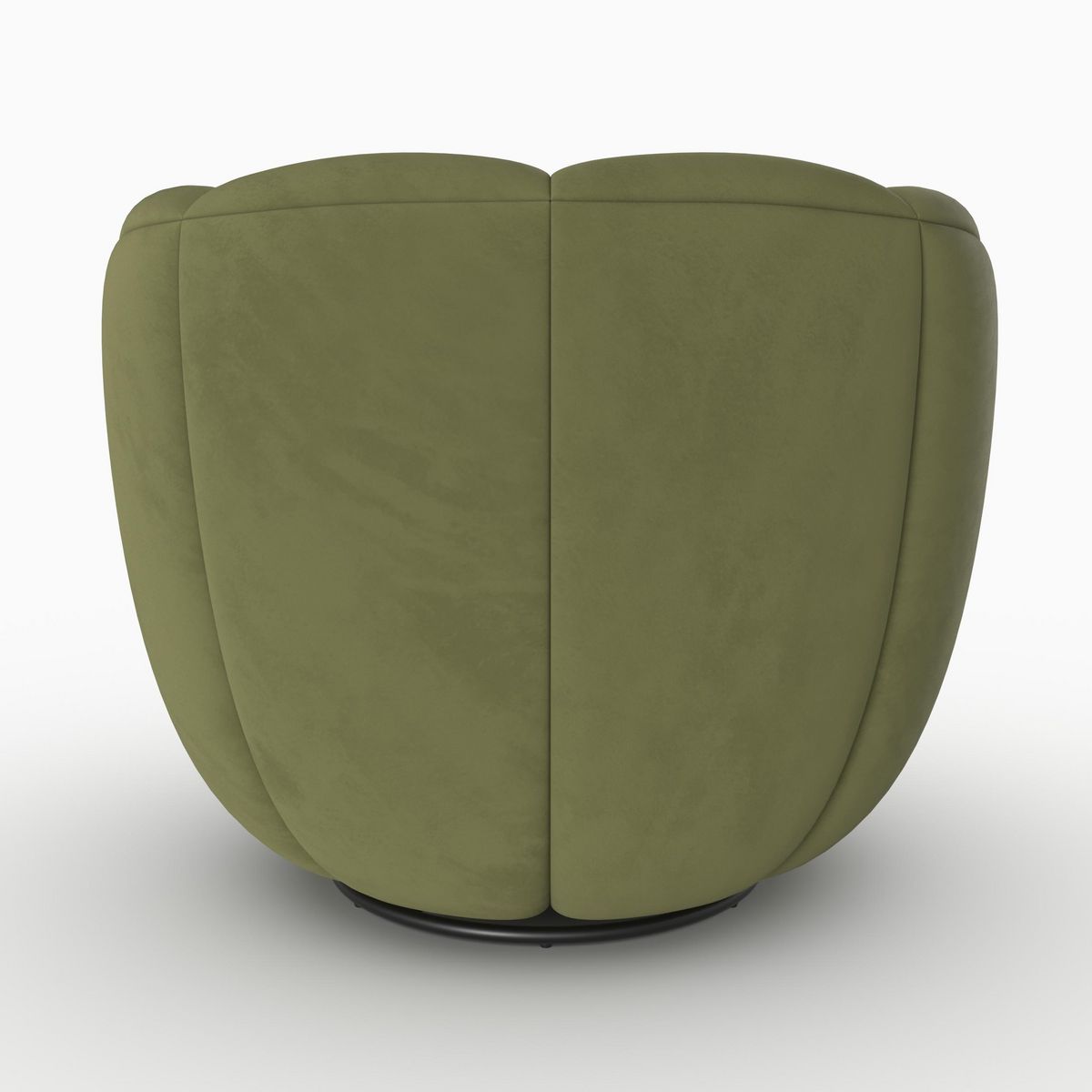 Rendez vous déco Fauteuil pivotant en velours vert - Ysé