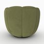 Voir la diapositive 3 : Rendez vous déco Fauteuil pivotant en velours vert - Ysé