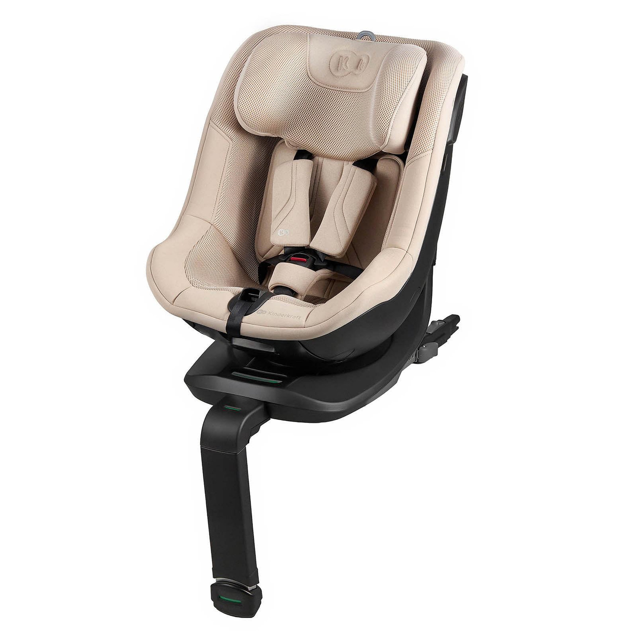 Voir la diapositive 1 : KINDERKRAFT Siège auto rotatif i-size avec sécurité renforcée et inclinaison facile tissu