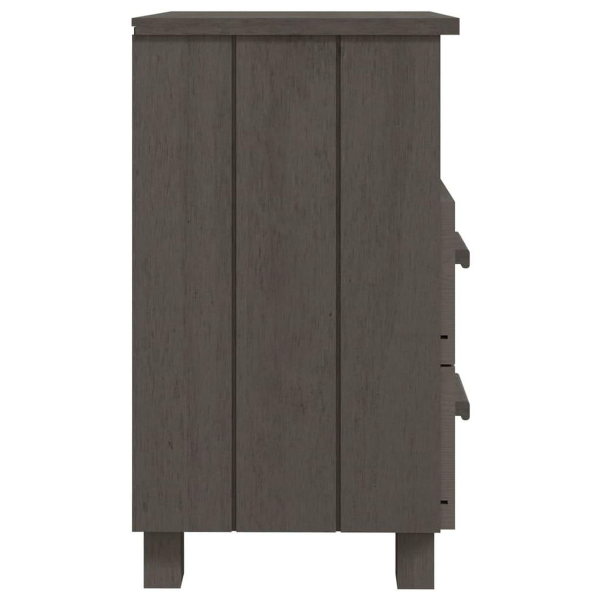 VIDAXL Table de chevet HAMAR Gris clair 40x35x62 cm Bois de pin massif