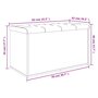 Voir la diapositive 6 : VIDAXL Banc de rangement chene fume 82x42x45 cm Bois d'ingenierie