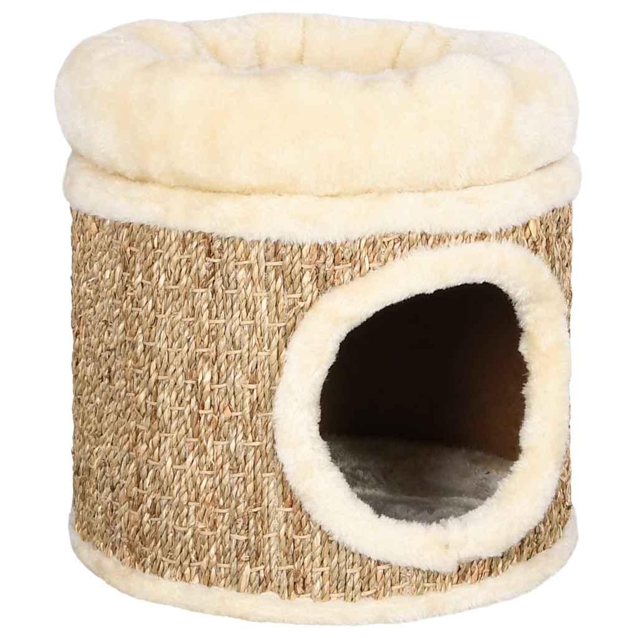 VIDAXL Maison pour chat avec coussin de luxe 33 cm herbiers marins